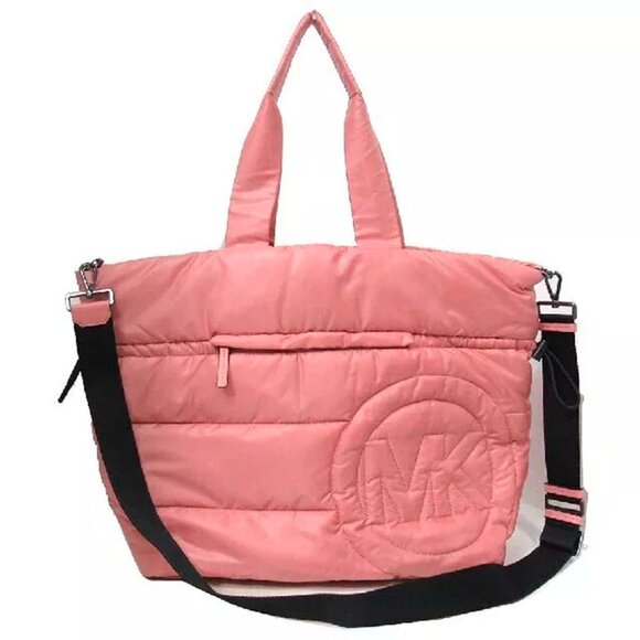 S Michael Kors Rae Sunset Rose Nylon Extra Large Tote 35F1U5RT3C Pink $398 - Picture 5 of 15